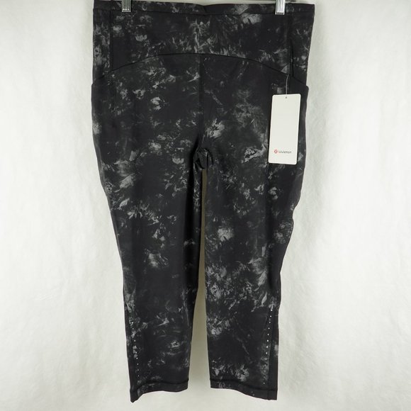 Lululemon Women's Swift Speed High-Rise Crop 21" Legging Aquila Black Multi - Picture 4 of 15